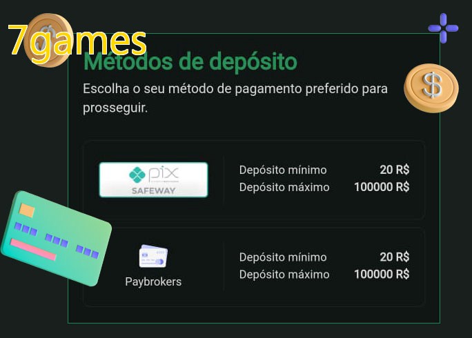 O cassino 7gamesbet oferece uma grande variedade de métodos de pagamento